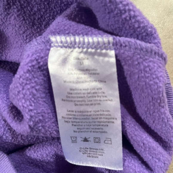 Kellogg's Unisex Purple Long Sleeve Froot Loops Graphic Pullover Hoodie Medium - Picture 5 of 6